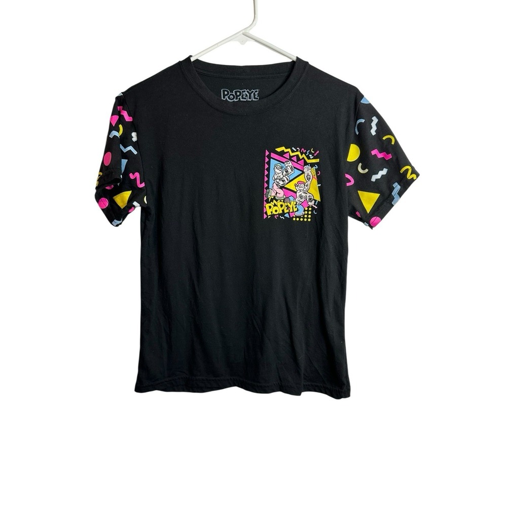 popeye‎ womens juniors short sleeve vintage shirt size large 90s retro graphic